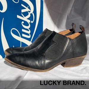 SOLD🖤 LUCKY BRAND 〰️ BLACK JOELLE WESTERN BOOTIES